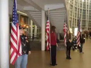 ALR Flag Line at the Airport for Honor Flight Return